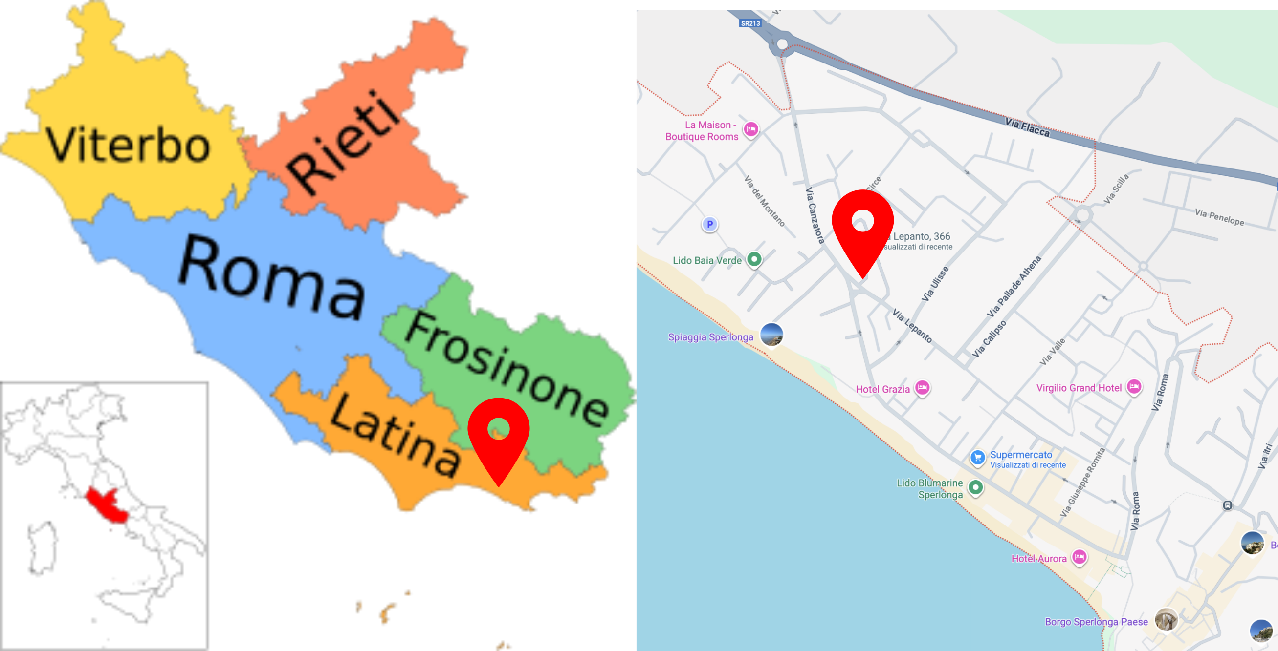 Sperlonga Map